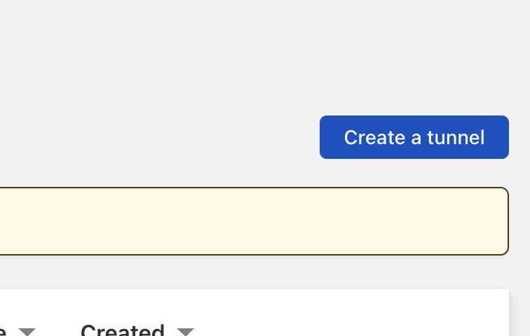 Cloudflare create tunnel