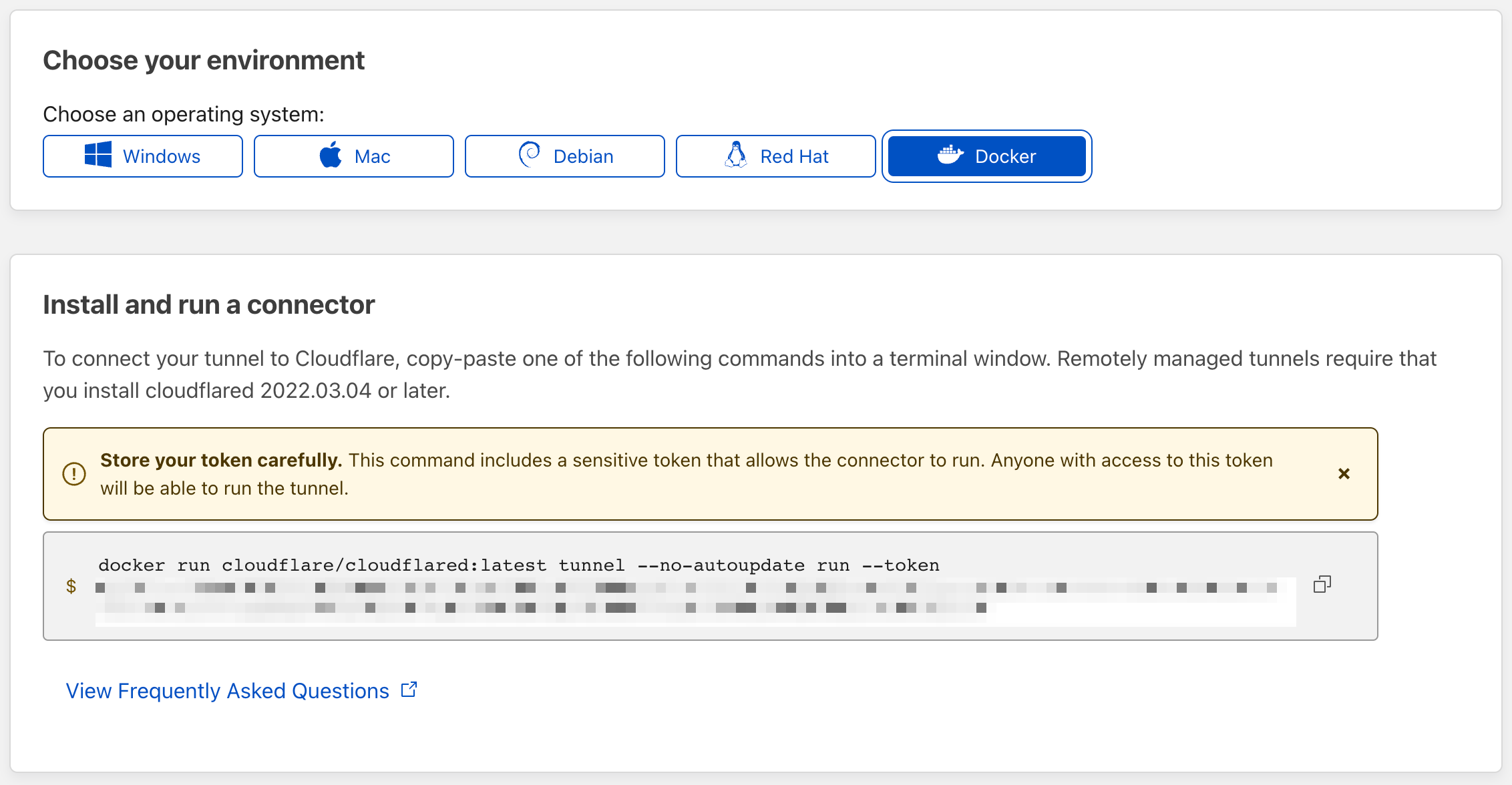 docker launch cloudflare tunnel